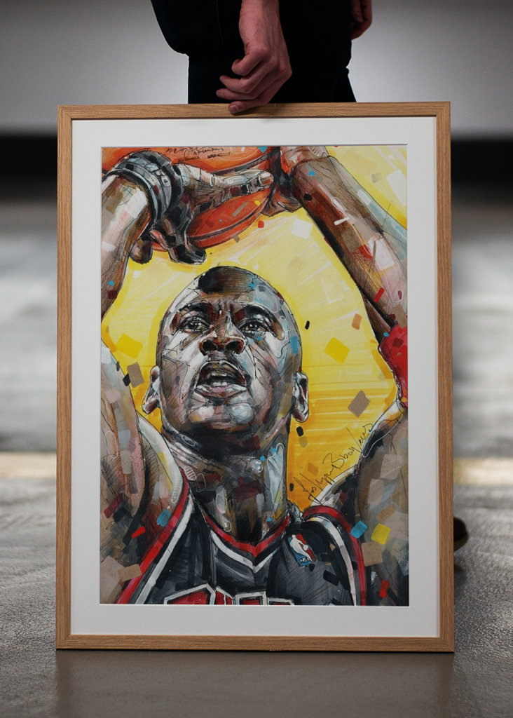 Michael Jordan painting.