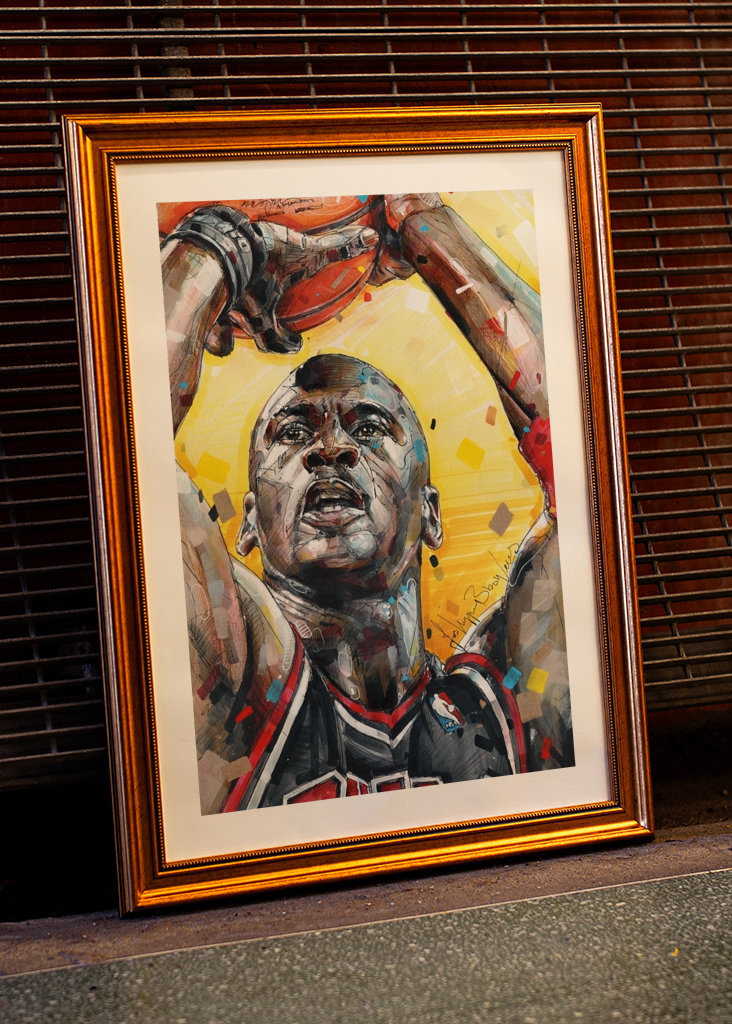Michael Jordan painting.