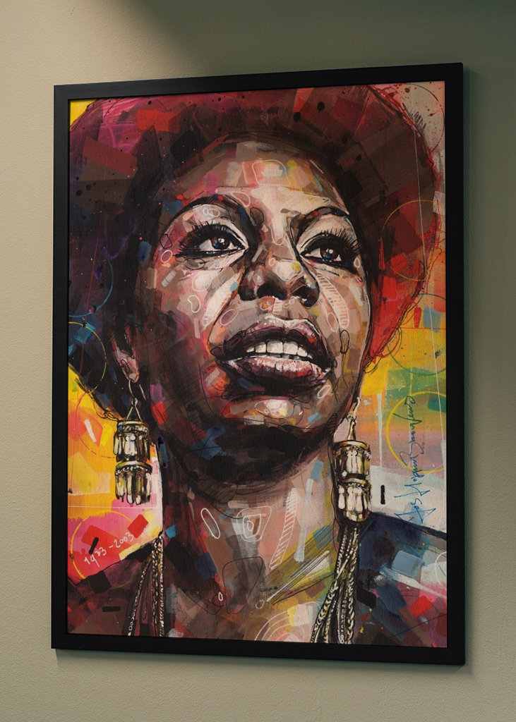 Nina Simone painting.