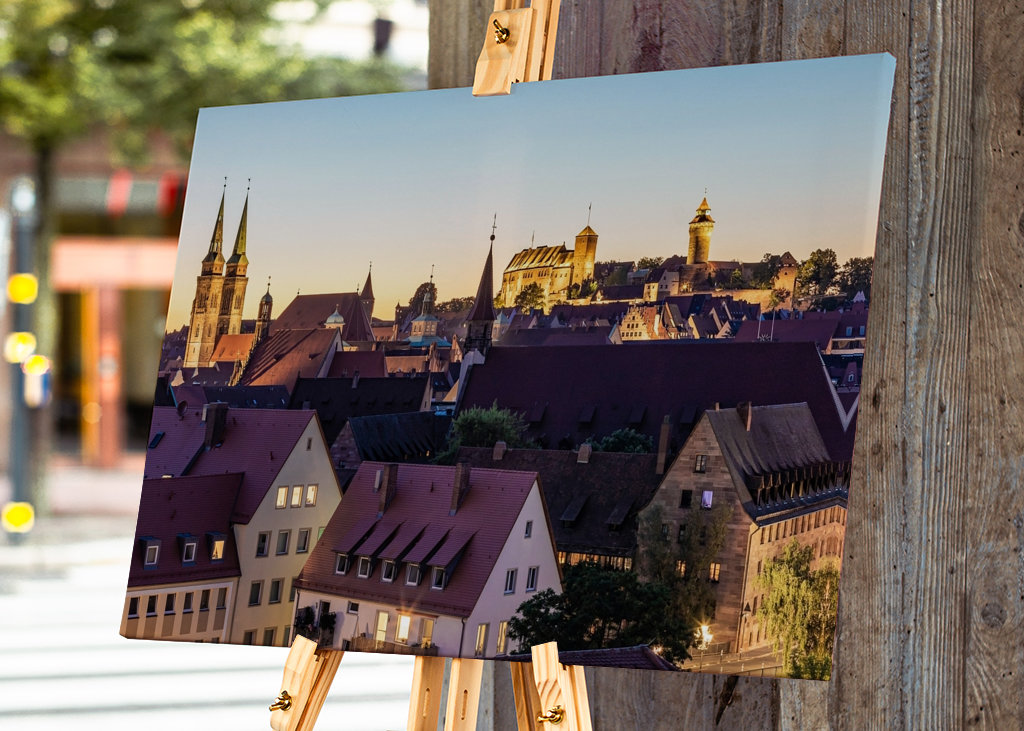 Skyline of Nuremberg at night