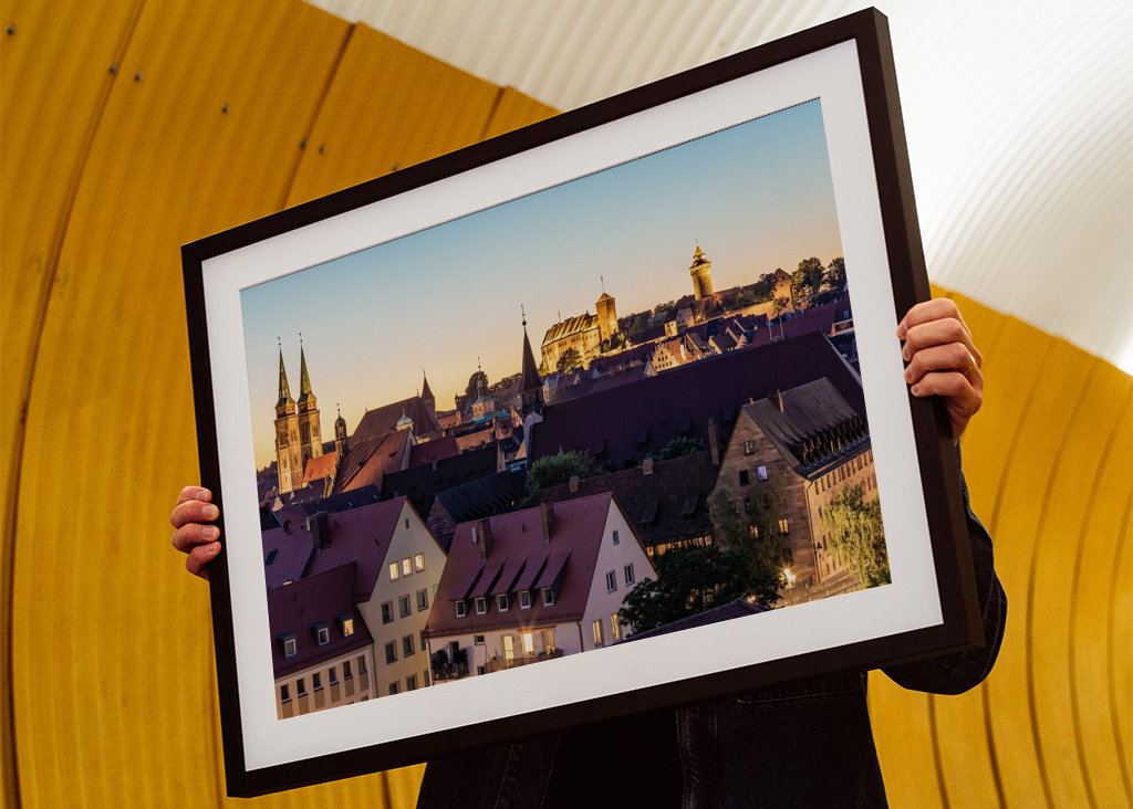 Skyline of Nuremberg at night