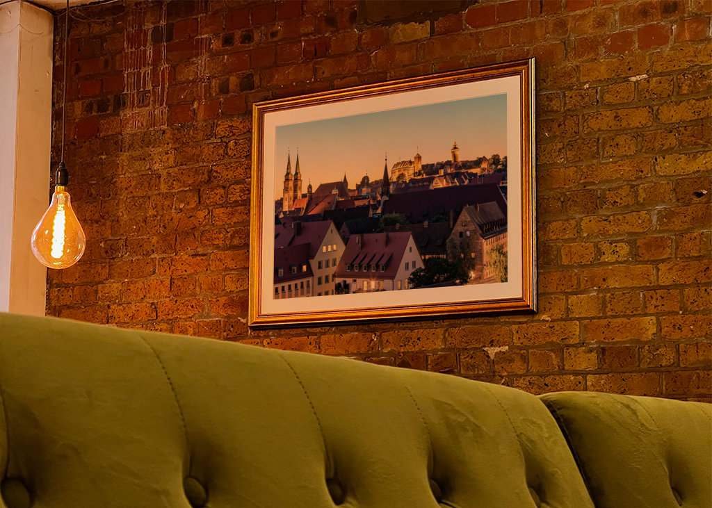 Skyline of Nuremberg at night