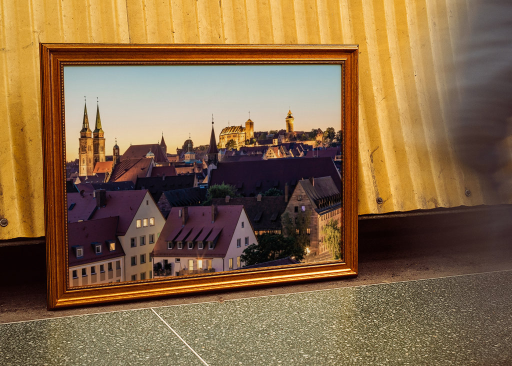 Skyline of Nuremberg at night