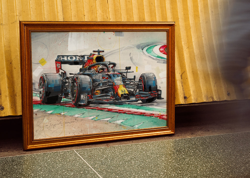 Max Verstappenin maalaus