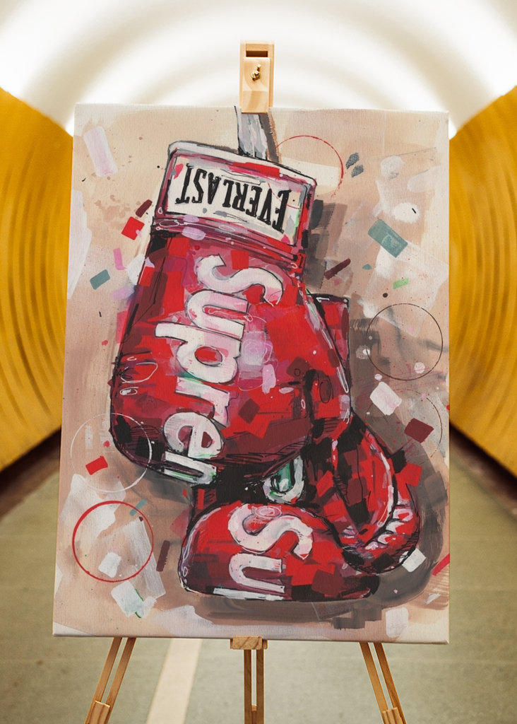 Supreme Everlast painting.