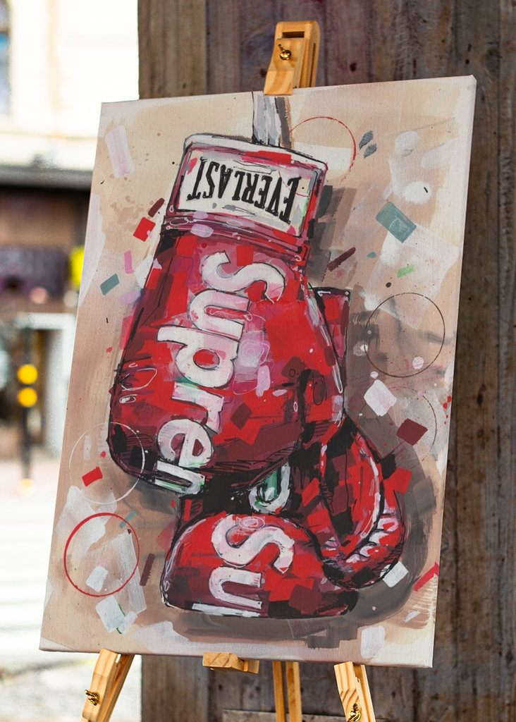 Supreme Everlast painting.