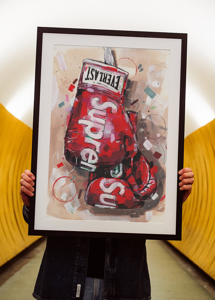 Supreme Everlast painting.