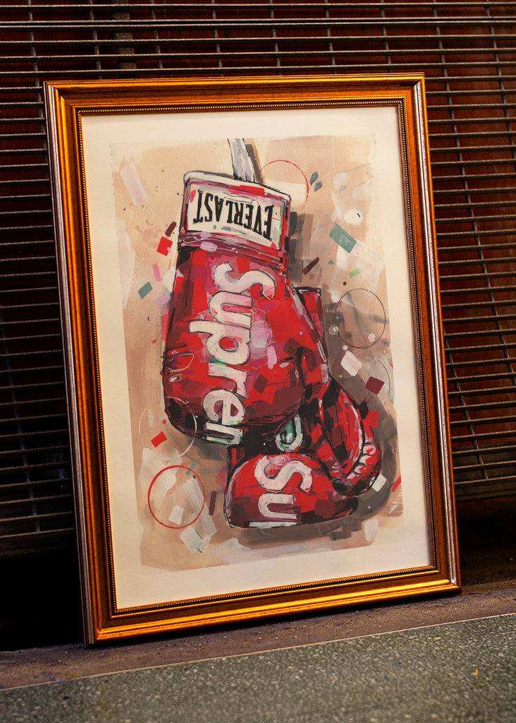 Supreme Everlast painting.