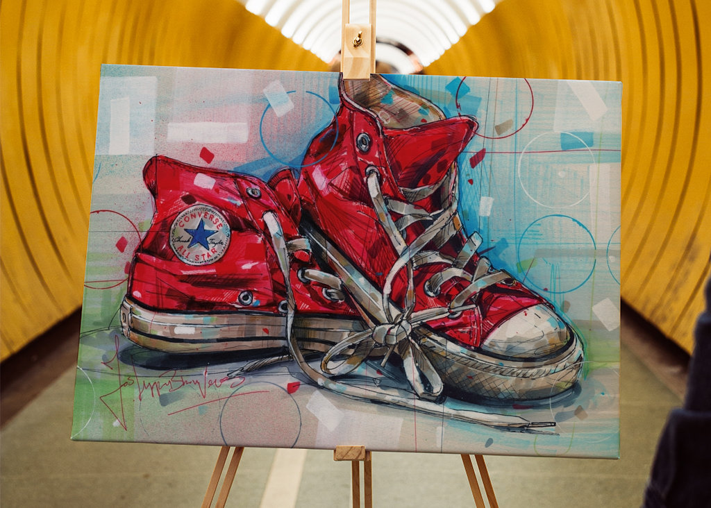 Converse All star painting.