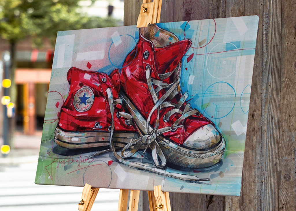 Converse All star painting.