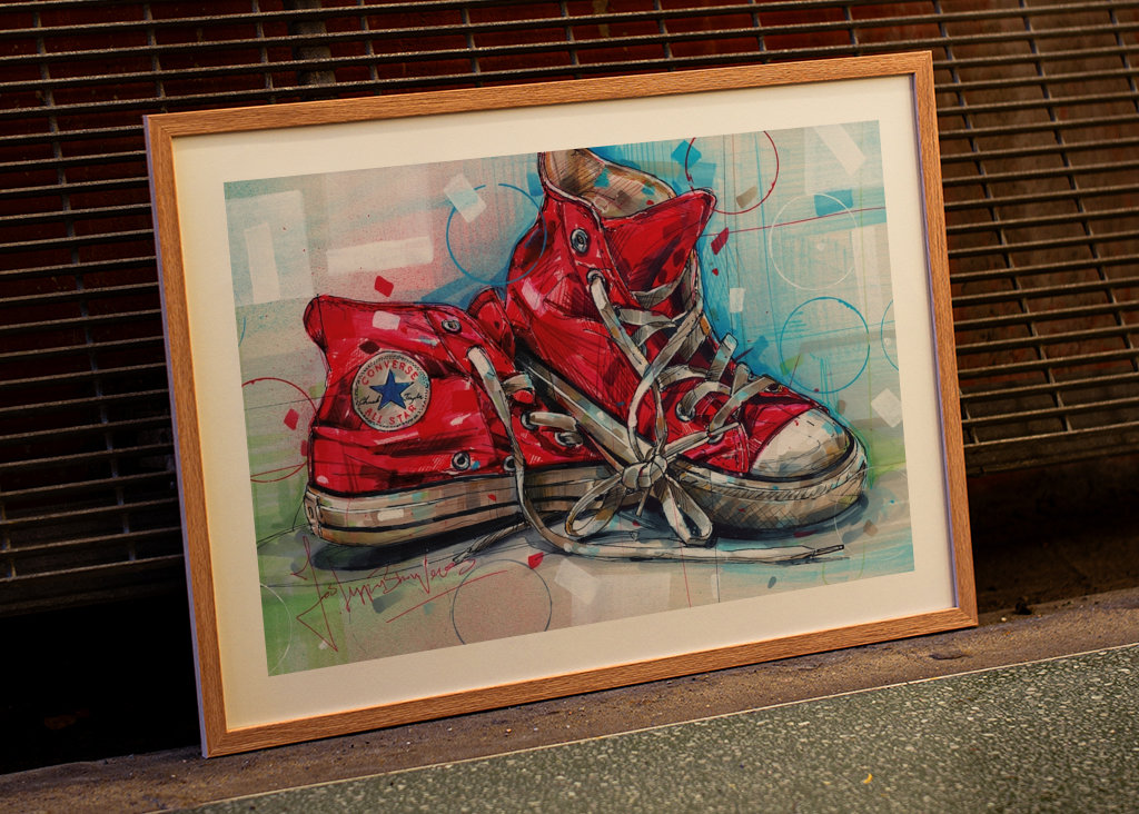 Converse All star painting.