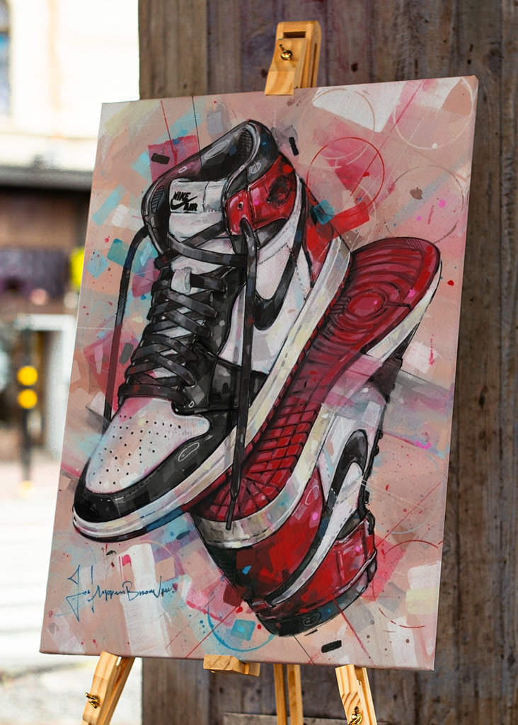 Jordan 1 Sneaker Malerei