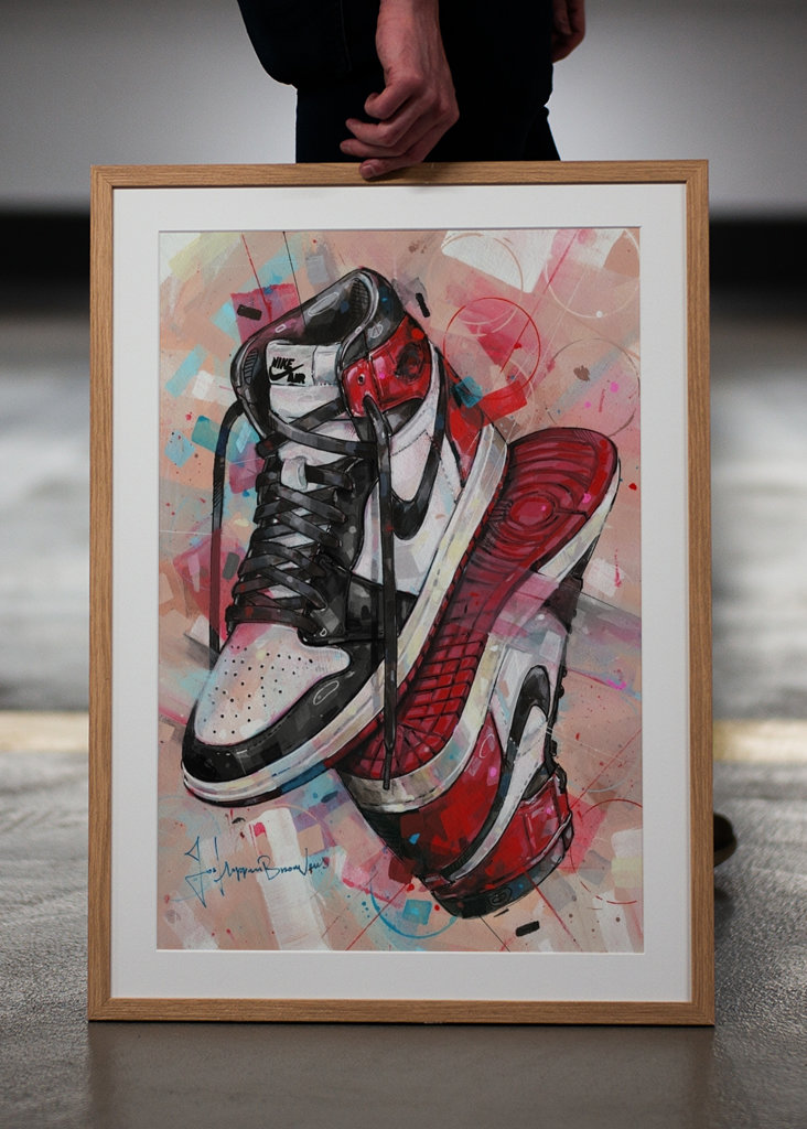 Jordan 1 Sneaker Malerei