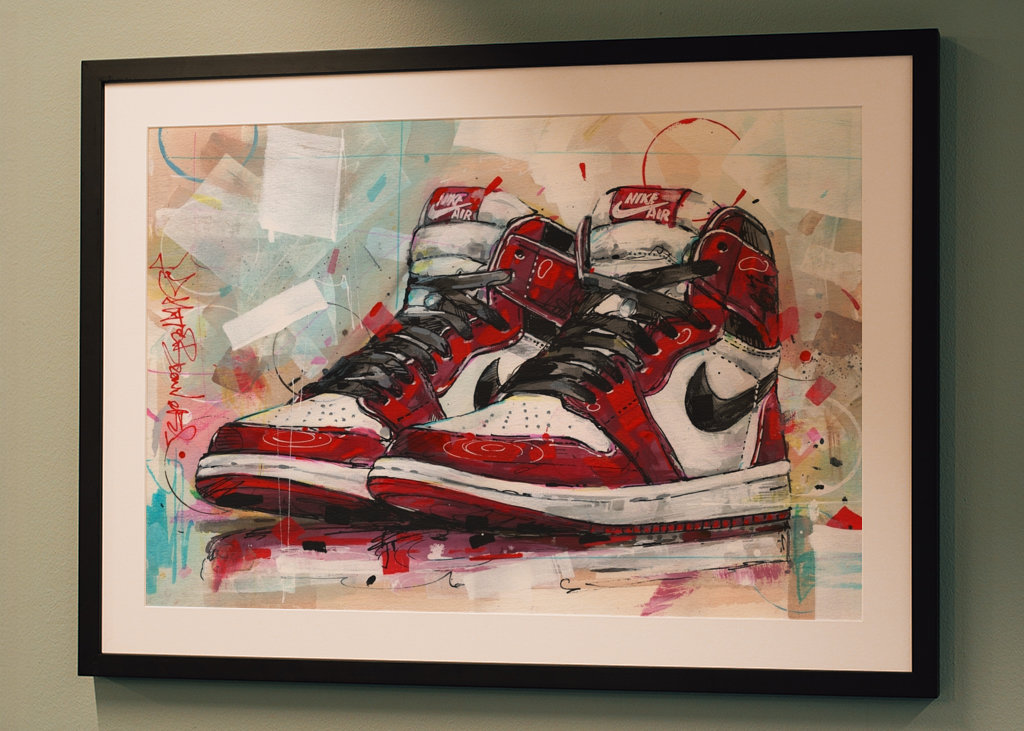 Air jordan 1 Chicago painting