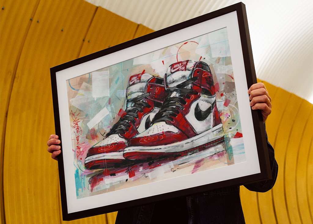 Air jordan 1 Chicago painting