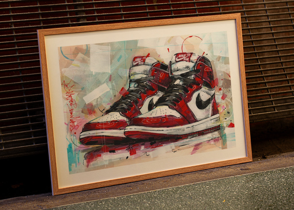 Air jordan 1 Chicago painting