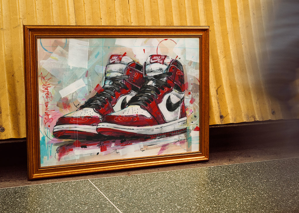 Air jordan 1 Chicago painting