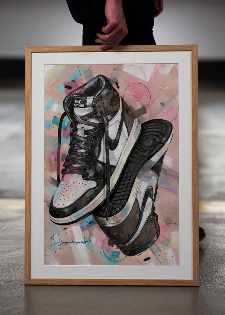 Jordan 1 Dark Mocha maleri