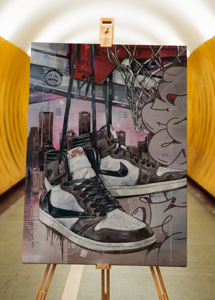 Jordan 1 Dipinto di Travis Scott