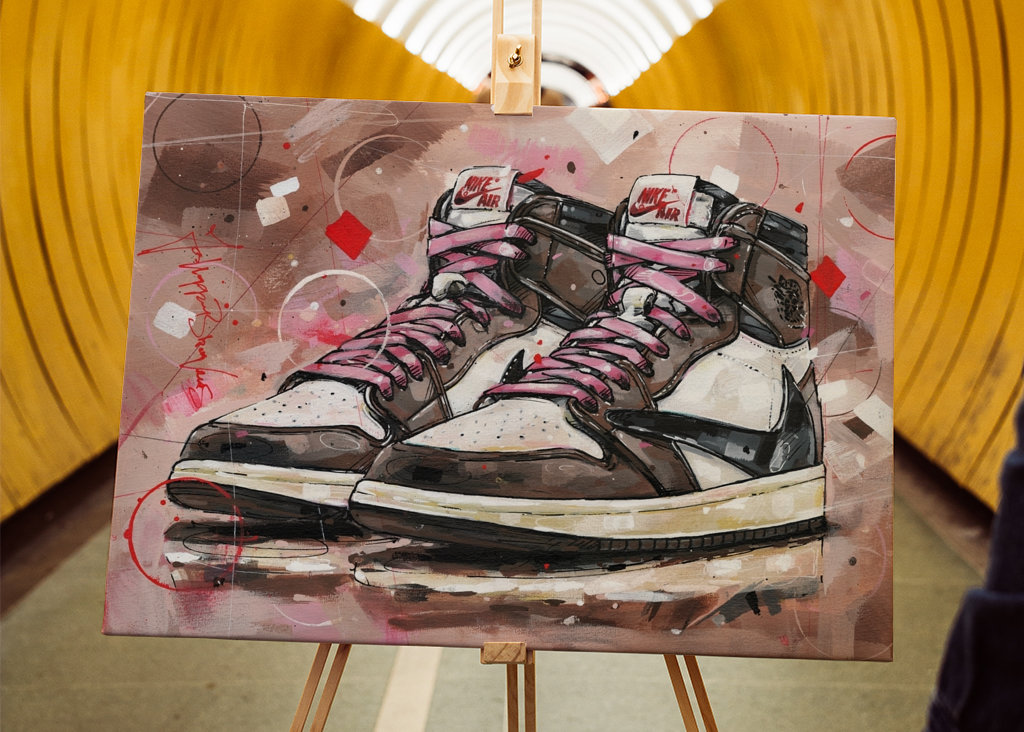 Jordan 1 Travis Scott Gemälde