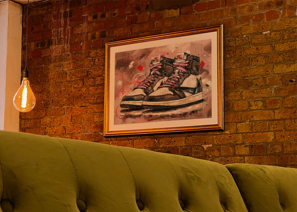 Jordan 1 Travis Scott Gemälde