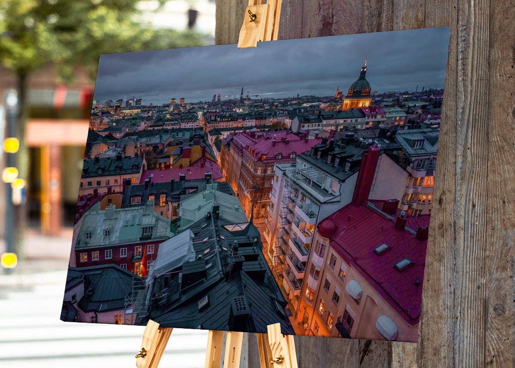Stockholm Rooftop om natten