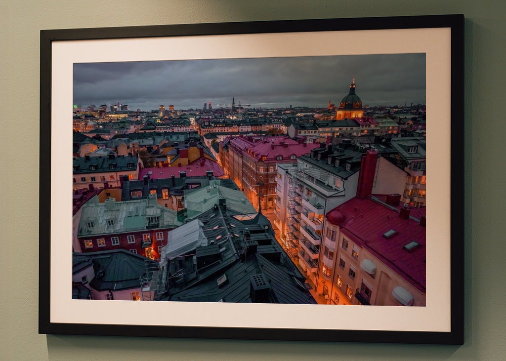 Stockholm Rooftop om natten