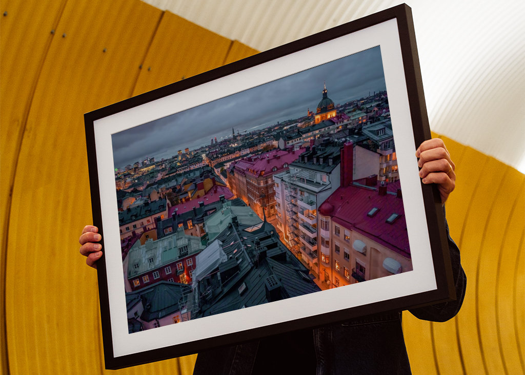 Stockholm Rooftop om natten