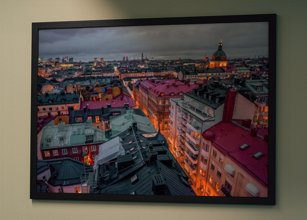 Stockholm Rooftop om natten