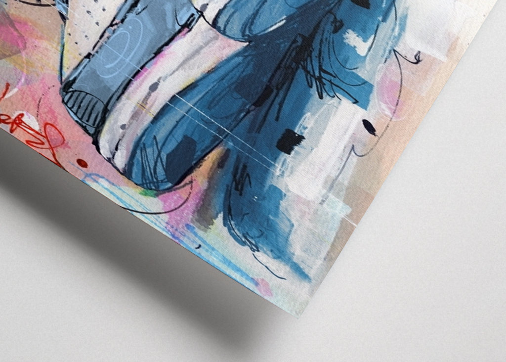 Air Jordan 1 Uni blå målning