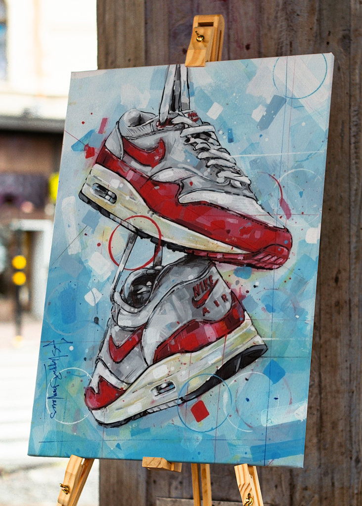 Nike air max 1 OG Red painting