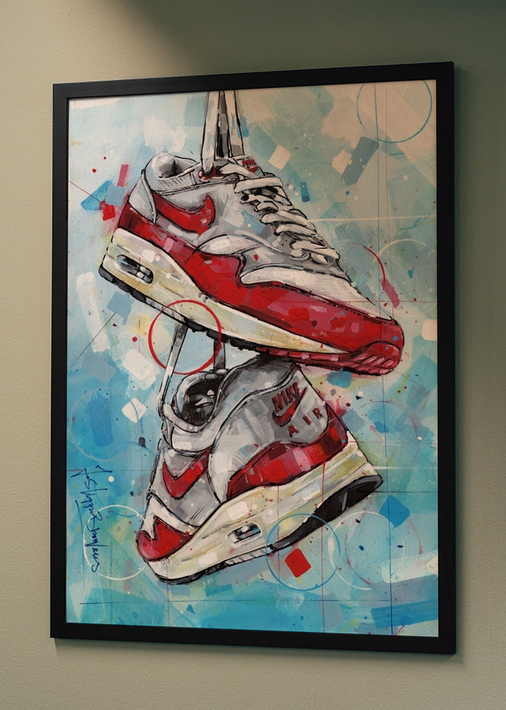 Nike air max 1 OG Red painting
