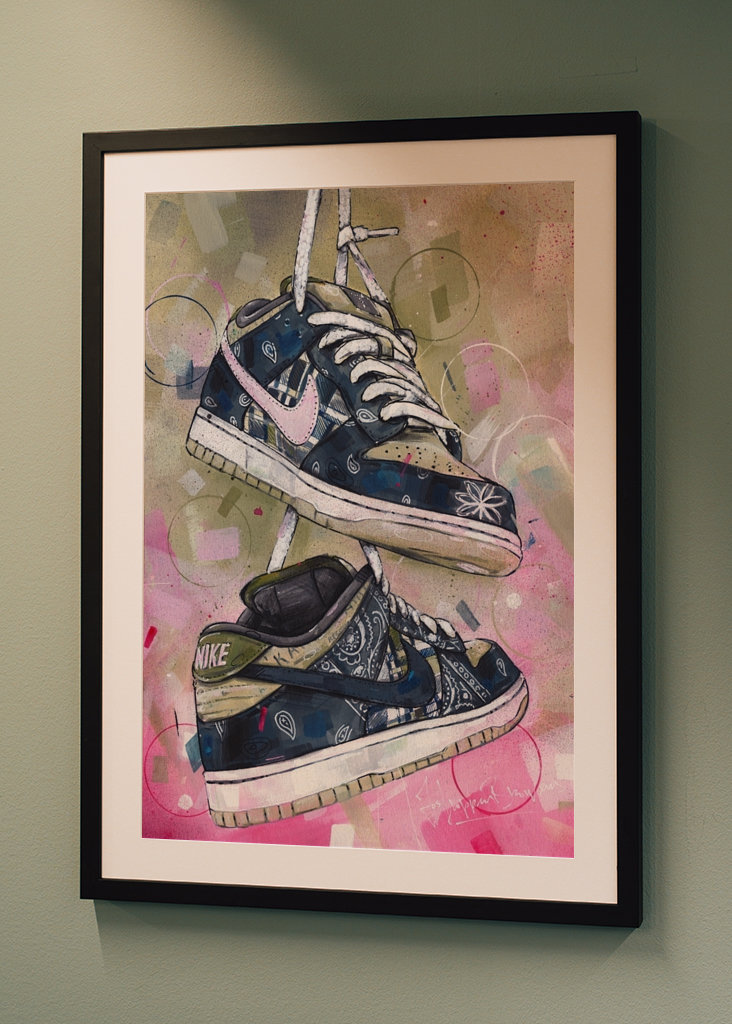 SB dunk Travis Scott painting