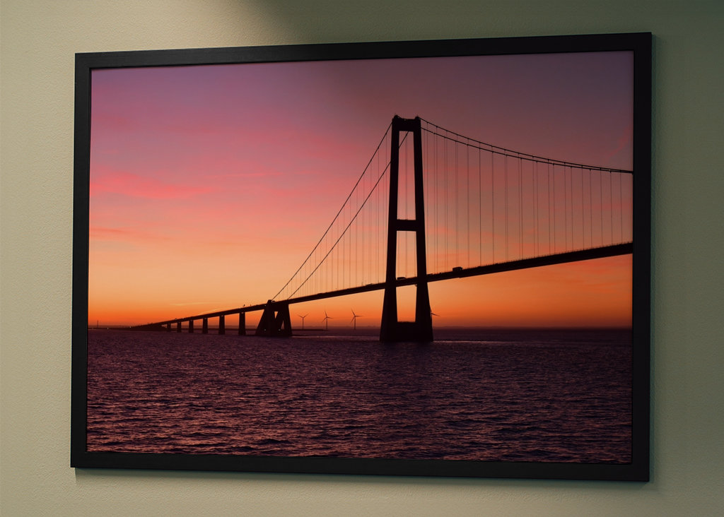 Solnedgång över Stora Bältbron