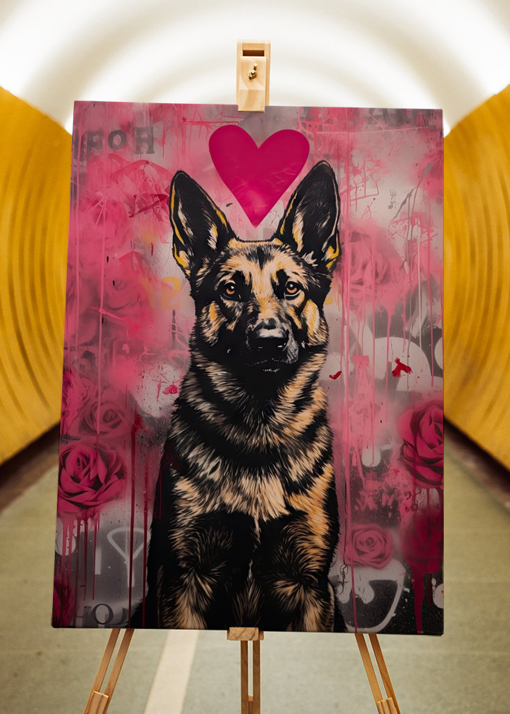 German Sheperd x Banksy