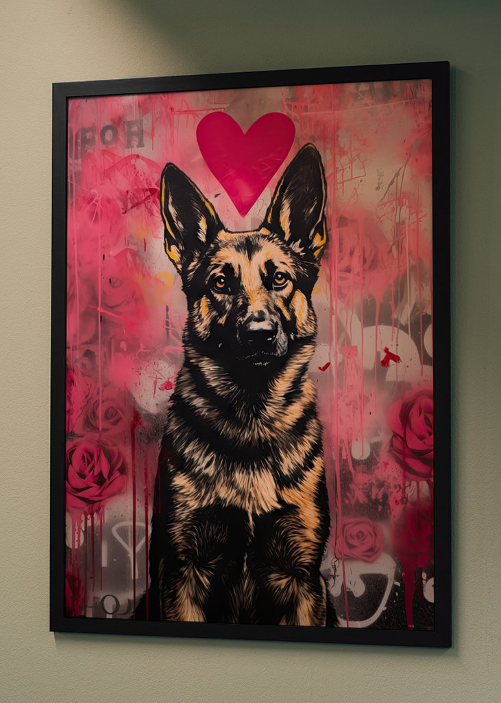German Sheperd x Banksy