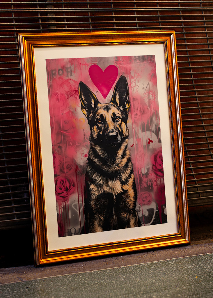 German Sheperd x Banksy