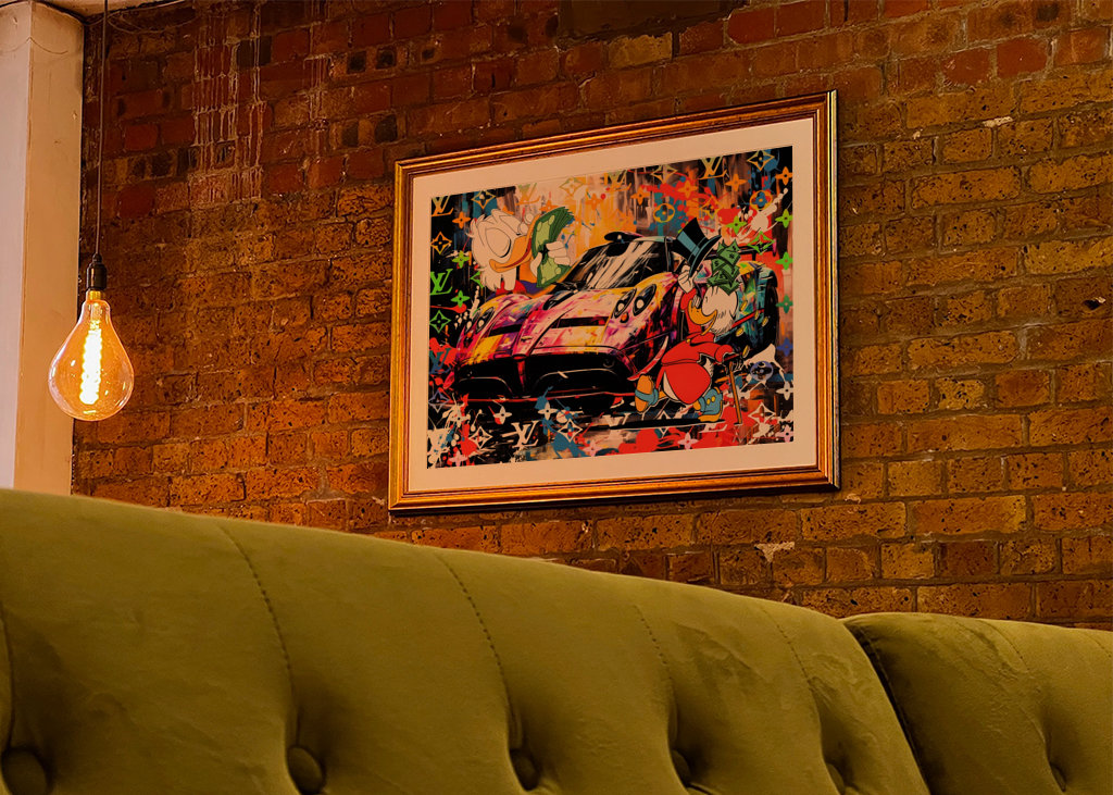 Pop Art Donald Duck Pagani voiture