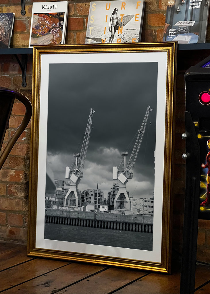 Jeřáby v přístavu Hamburk