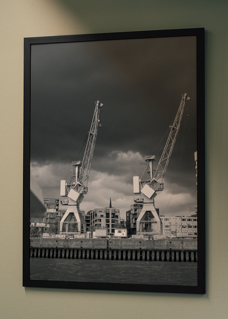 Jeřáby v přístavu Hamburk