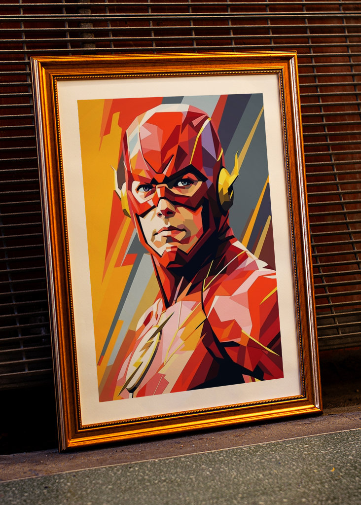 The Flash Heroes WPAP Popart