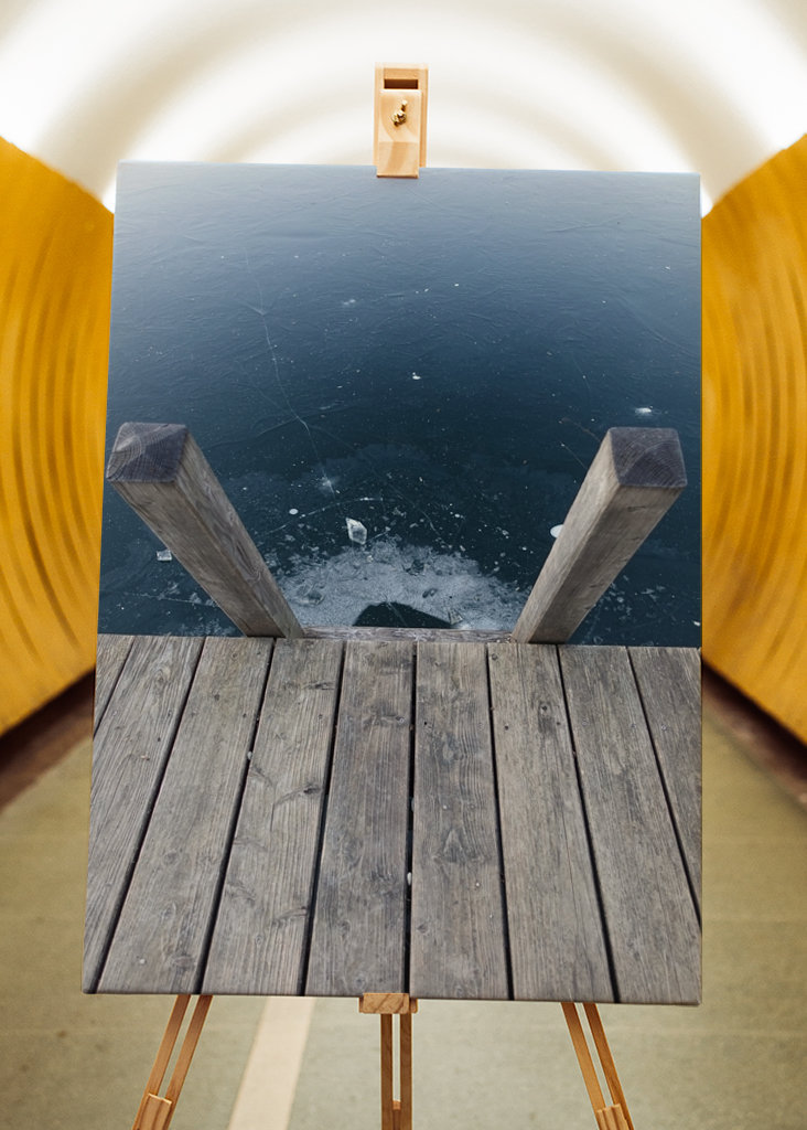 Ice lake entrance with ladder