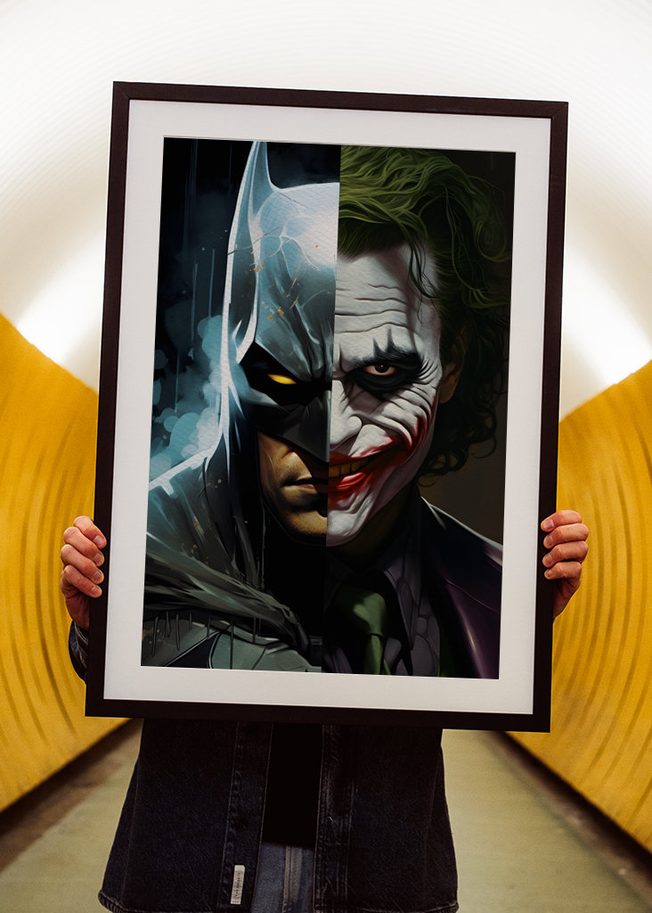 Retrato de Batman y Joker