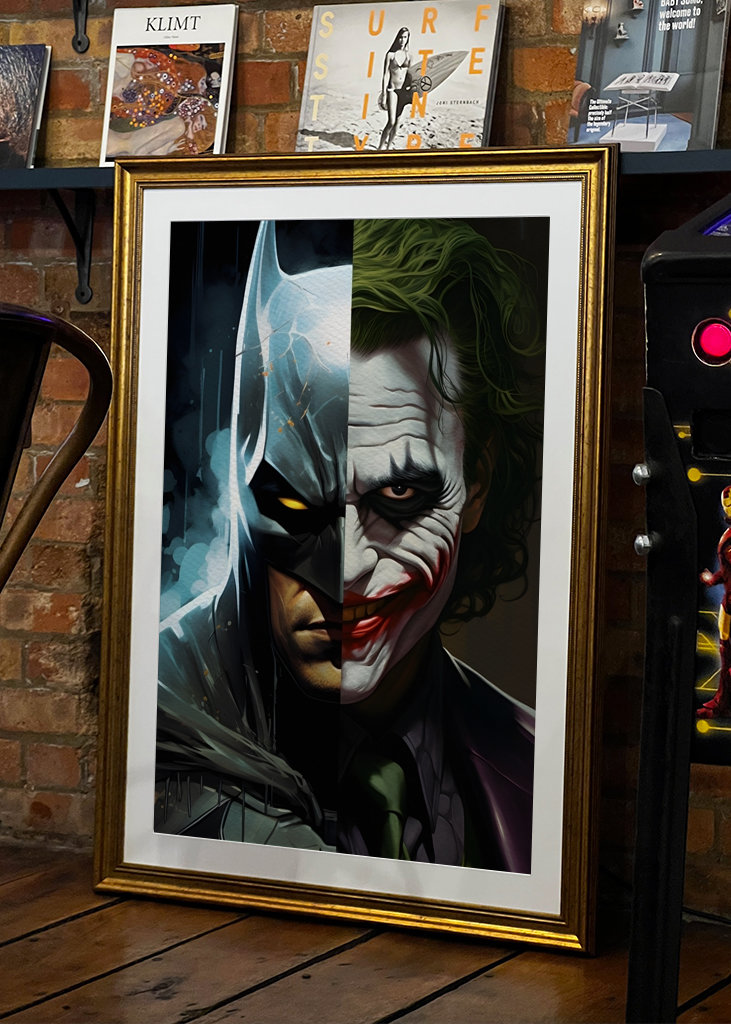 Retrato de Batman y Joker