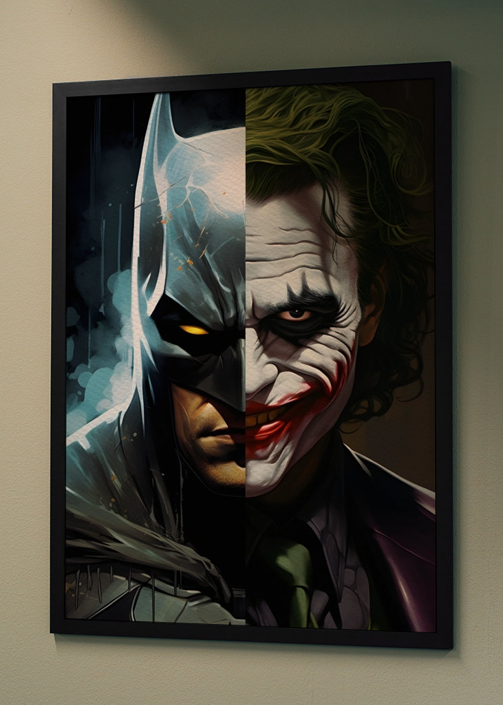 Retrato de Batman y Joker