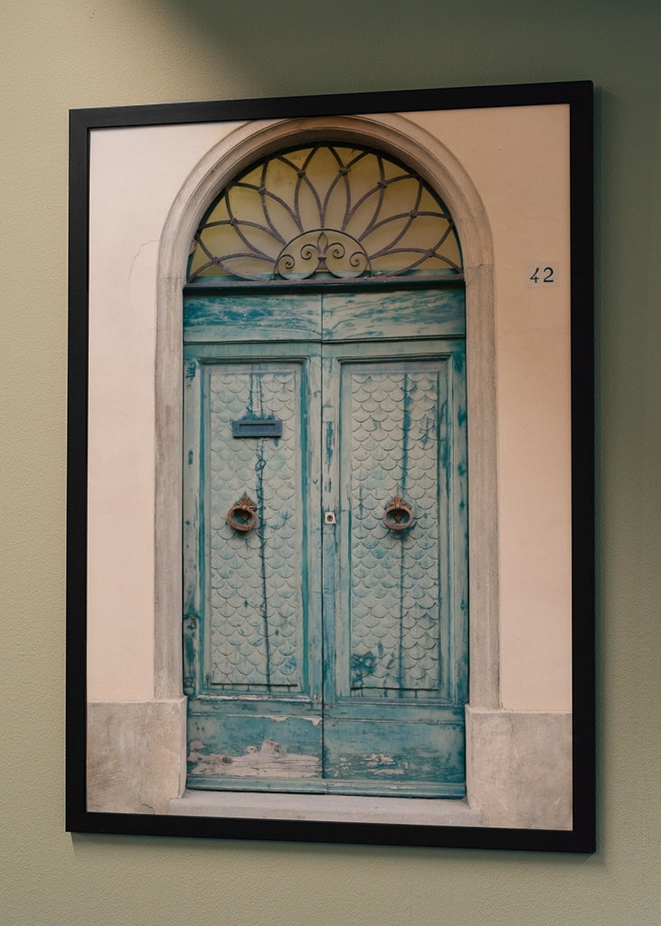 Turquoise Blue Door in Pisa 