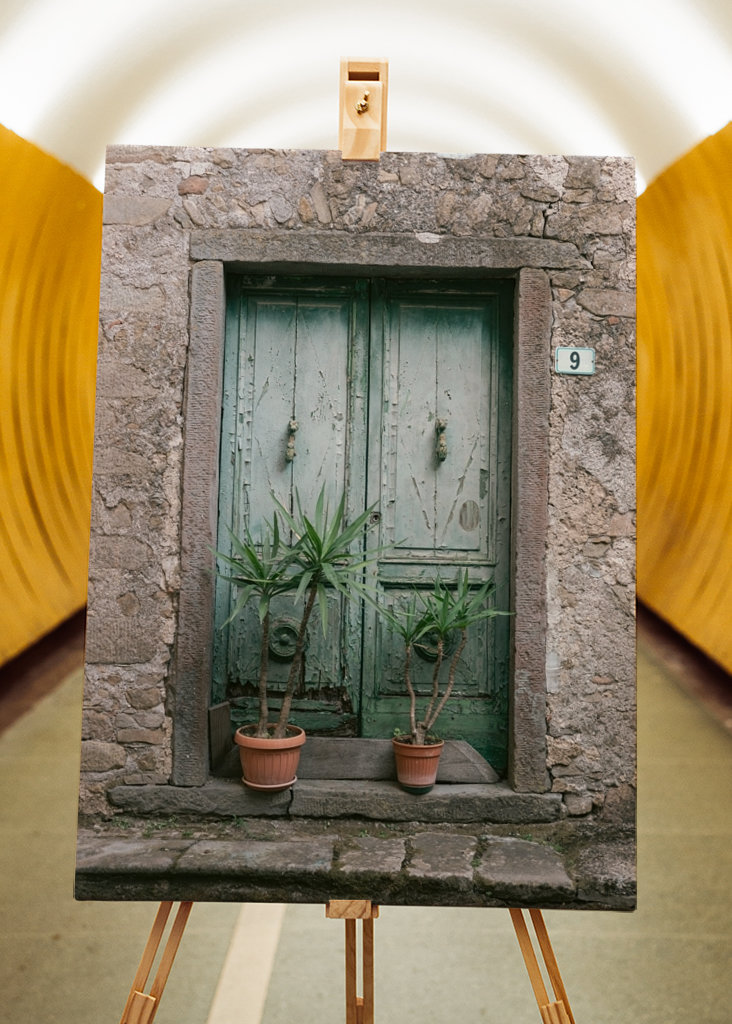 Alte türkisfarbene Tür Italien 