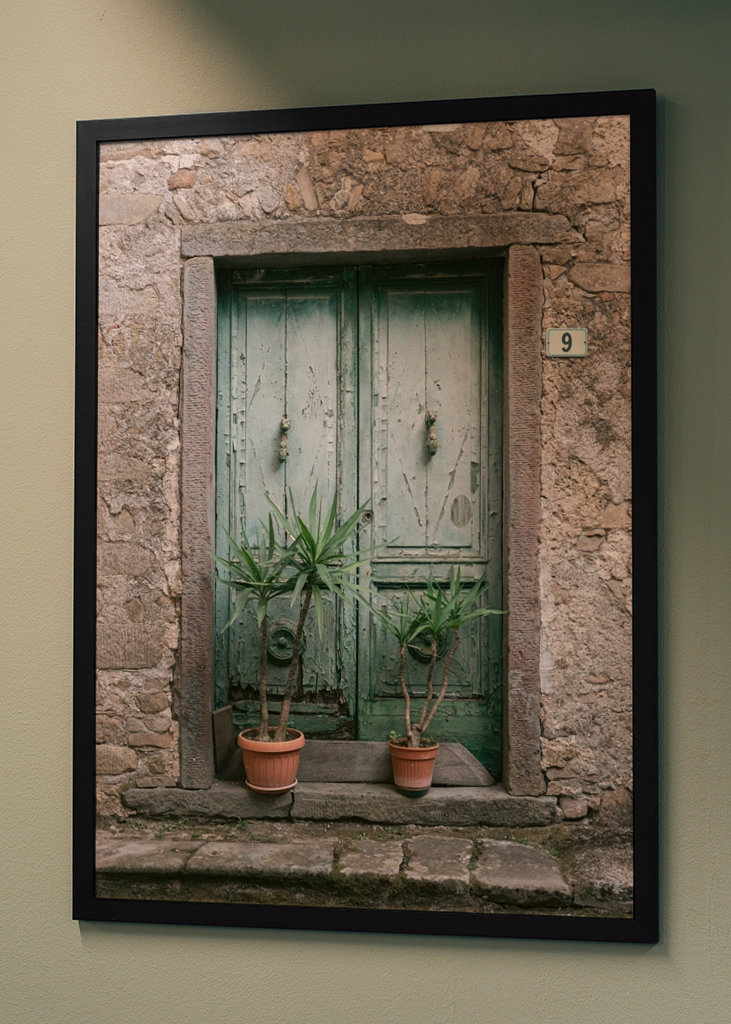 Alte türkisfarbene Tür Italien 