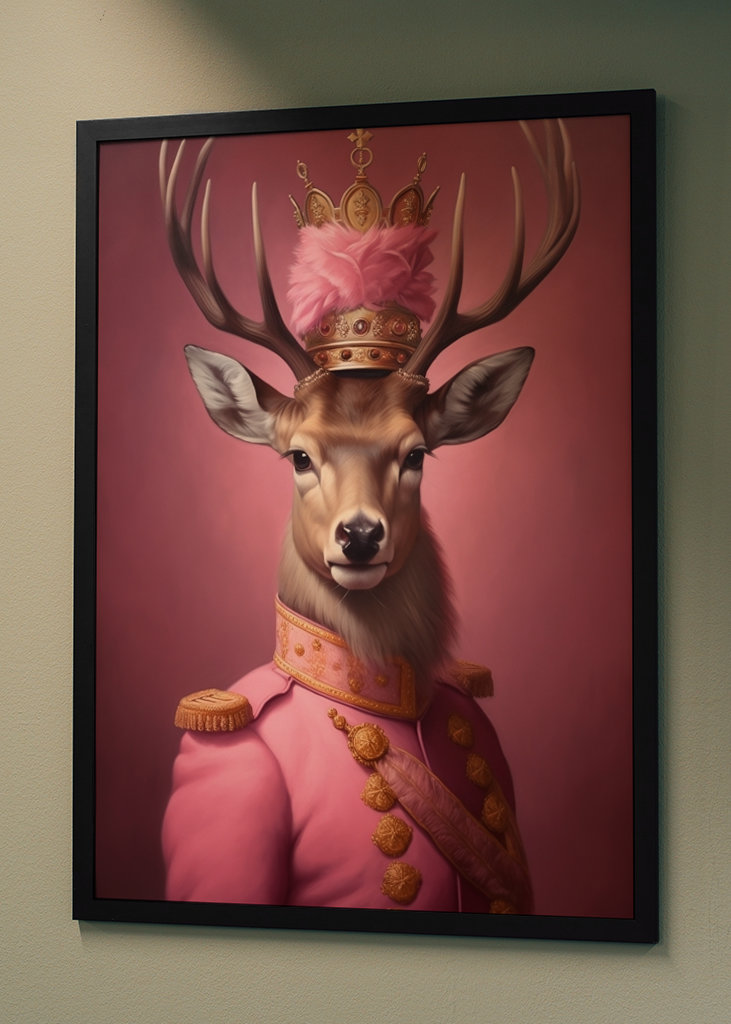 Gemälde pink Hirsch