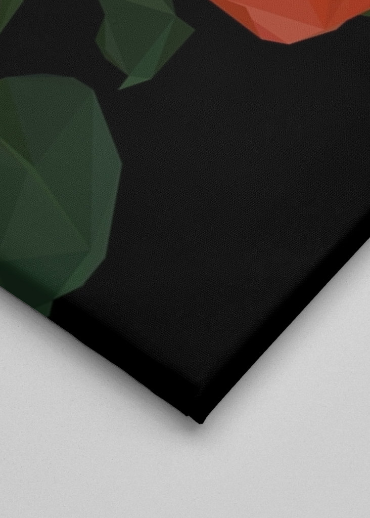 Low Poly oranžová růže